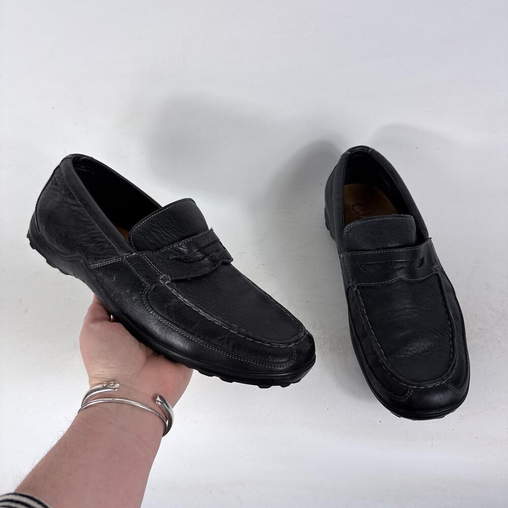 Cole Haan Howland Loafers Men's 10.5 Black Leather Comfort Slip On Driving Shoes